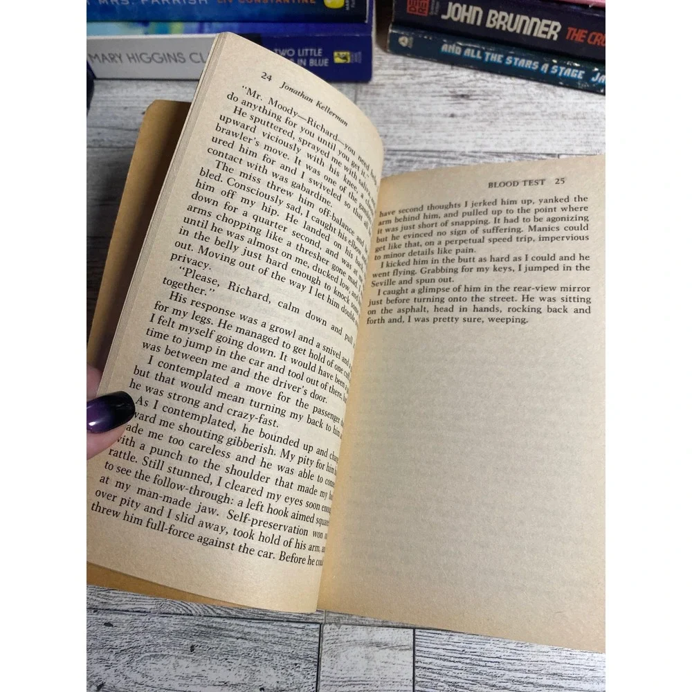 Blood Test Jonathan‎ Kellerman Paperback psychological Thriller Novel 1987